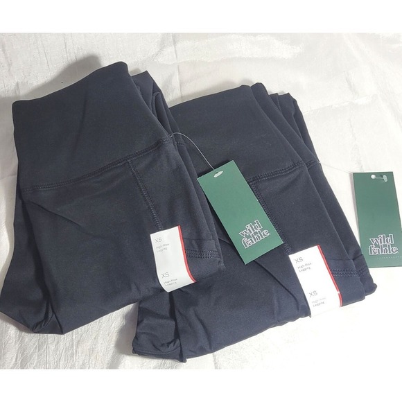 wild fable Pants - 2 Pairs Wild Fable Women's High Rise Leggings - Black - Size XS (0/2) - #X2LW1G